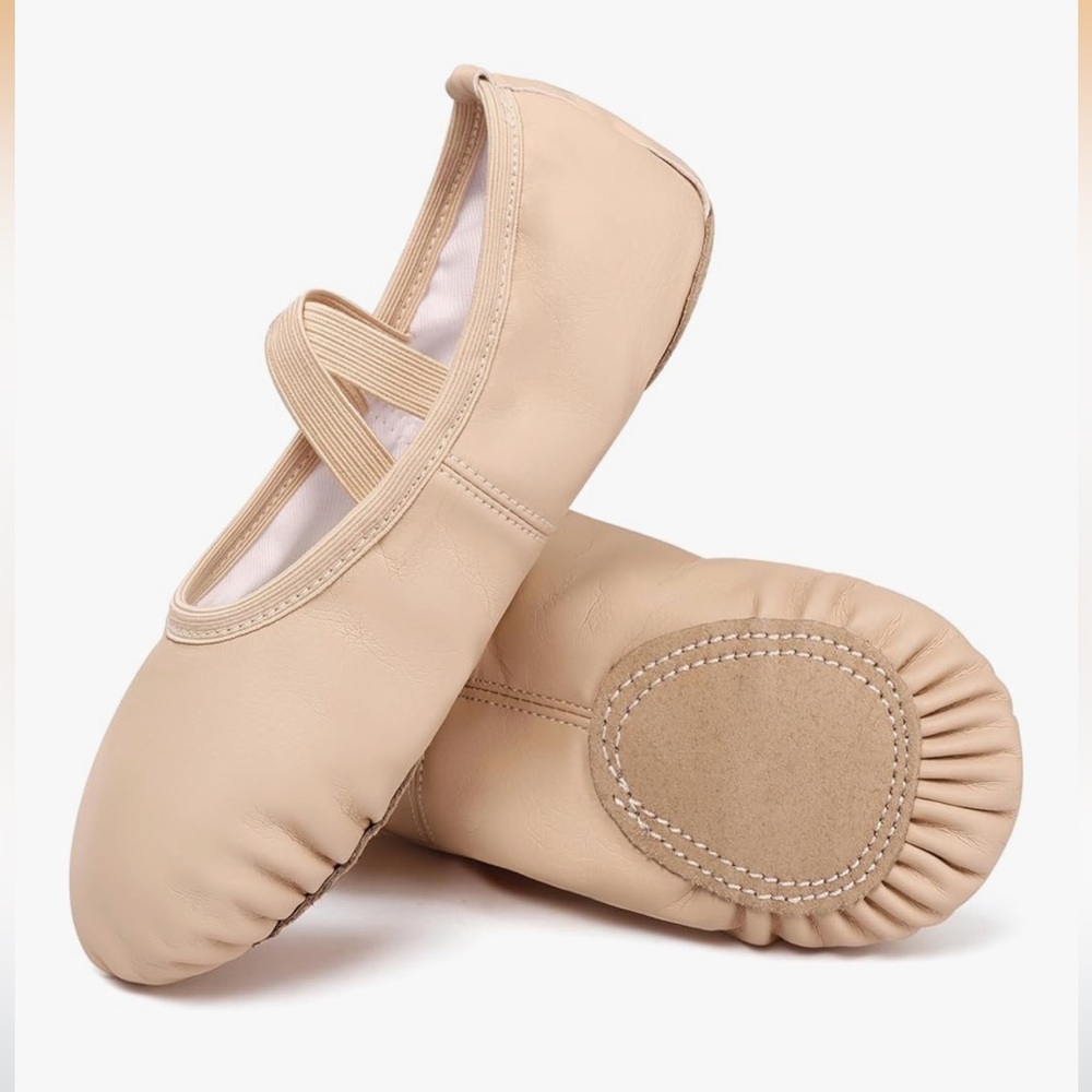 Kids Tan Ballet Shoes